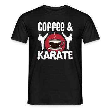 Karate Black Belt Gi Uniform - Männer T-Shirt - Schwarz - Vorne - AI Model Male 178 light (178cm)