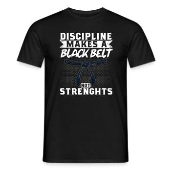 Karate Black Belt Gi Uniform - Männer T-Shirt - Schwarz - Vorne - AI Model Male 178 light (178cm)