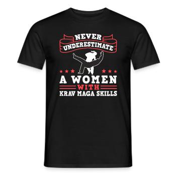 Krav Maga Apparel Israeli Self - Männer T-Shirt - Schwarz - Vorne - AI Model Male 178 light (178cm)