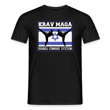 Krav Maga Apparel Israeli Self - Men's T-Shirt - black - Front - AI Model Male 178 light (178cm)