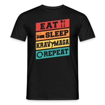 Krav Maga Apparel Israeli Self - Men's T-Shirt - black - Front - AI Model Male 178 light (178cm)