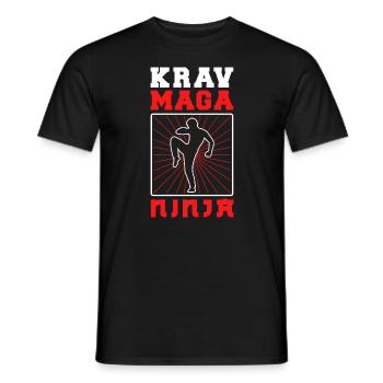 Krav Maga Apparel Israeli Self - Men's T-Shirt - black - Front - AI Model Male 178 light (178cm)