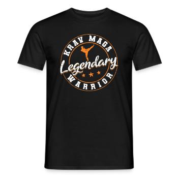 Krav Maga Apparel Israeli Self - Men's T-Shirt - black - Front - AI Model Male 178 light (178cm)
