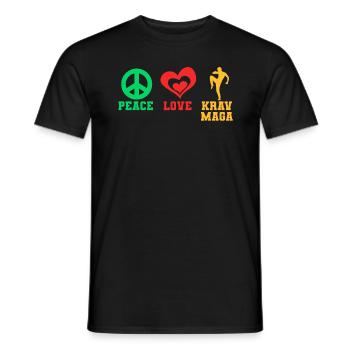 Krav Maga Apparel Israeli Self - Men's T-Shirt - black - Front - AI Model Male 178 light (178cm)