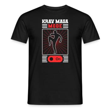 Krav Maga Apparel Israeli Self - Men's T-Shirt - black - Front - AI Model Male 178 light (178cm)