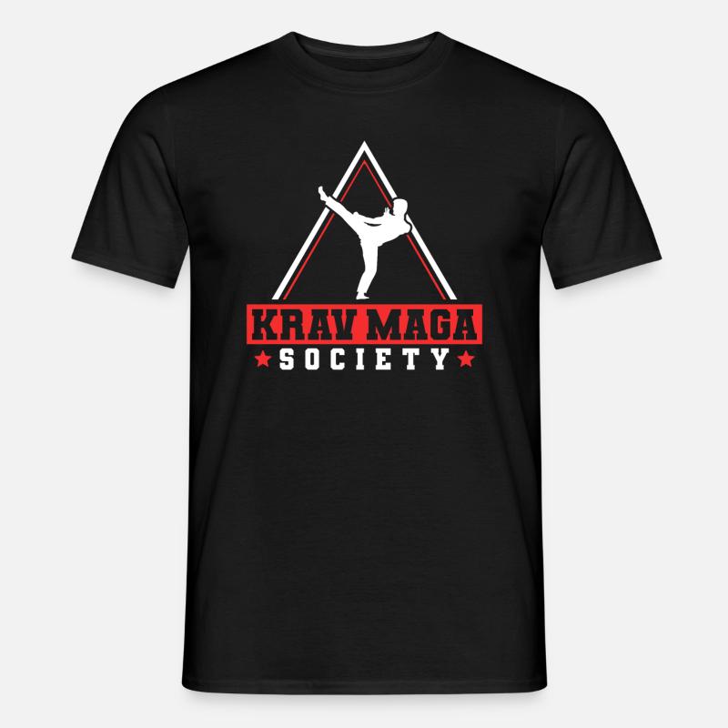 Krav Maga Apparel Israeli Self - Männer T-Shirt - Schwarz