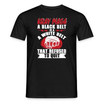 Krav Maga Apparel Israeli Self - Men's T-Shirt - black - Front - AI Model Male 178 light (178cm)