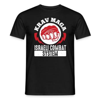 Krav Maga Apparel Israeli Self - Men's T-Shirt - black - Front - AI Model Male 178 light (178cm)