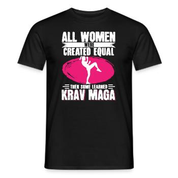 Krav Maga Apparel Israeli Self - Men's T-Shirt - black - Front - AI Model Male 178 light (178cm)