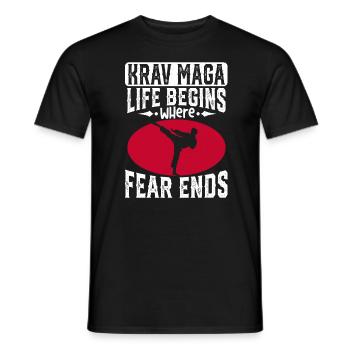 Krav Maga Apparel Israeli Self - Men's T-Shirt - black - Front - AI Model Male 178 light (178cm)
