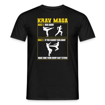 Krav Maga Apparel Israeli Self - Men's T-Shirt - black - Front - AI Model Male 178 light (178cm)