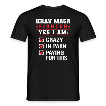 Krav Maga Apparel Israeli Self - Männer T-Shirt - Schwarz - Vorne - AI Model Male 178 light (178cm)
