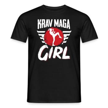 Krav Maga Apparel Israeli Self - Männer T-Shirt - Schwarz - Vorne - AI Model Male 178 light (178cm)