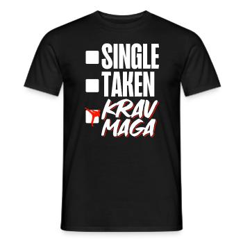 Krav Maga Apparel Israeli Self - Männer T-Shirt - Schwarz - Vorne - AI Model Male 178 light (178cm)