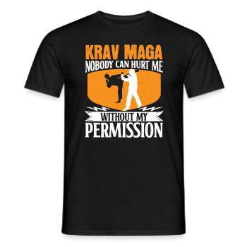Krav Maga Apparel Israeli Self - Männer T-Shirt - Schwarz - Vorne - AI Model Male 178 light (178cm)