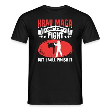 Krav Maga Apparel Israeli Self - Men's T-Shirt - black - Front - AI Model Male 178 light (178cm)