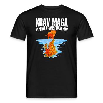 Krav Maga Apparel Israeli Self - Men's T-Shirt - black - Front - AI Model Male 178 light (178cm)