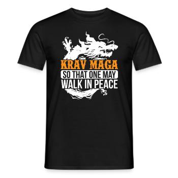 Krav Maga Apparel Israeli Self - Men's T-Shirt - black - Front - AI Model Male 178 light (178cm)