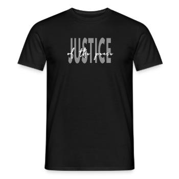 justice of the peace - Men's T-Shirt - black - Front - AI Model Male 178 light (178cm)