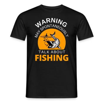 Angeln. Ich liebe es, über das Angeln zu reden. - Männer T-Shirt - Schwarz - Vorne - AI Model Male 178 light (178cm)