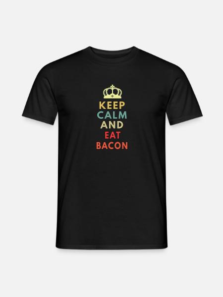keep calm eat bacon - Men's T-Shirt - black