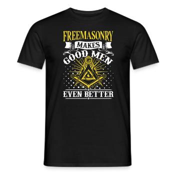 Masonic Freemasonry Fraternal - Männer T-Shirt - Schwarz - Vorne - AI Model Male 178 light (178cm)