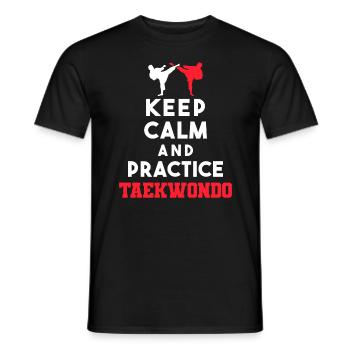 TKD Korean Martial Arts Tae Kwon - Männer T-Shirt - Schwarz - Vorne - AI Model Male 178 light (178cm)