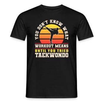TKD Korean Martial Arts Tae Kwon - Männer T-Shirt - Schwarz - Vorne - AI Model Male 178 light (178cm)