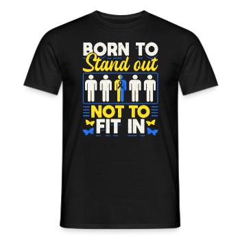 Down Syndrome Awareness Month Born - Männer T-Shirt - Schwarz - Vorne - AI Model Male 178 light (178cm)