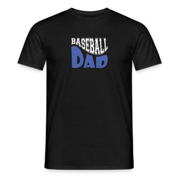 baseball dad - Men's T-Shirt - black - Front - AI Model Male 178 light (178cm)