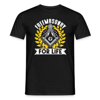 Masonic Freemasonry Fraternal - Männer T-Shirt - Schwarz - Vorne - AI Model Male 178 light (178cm)