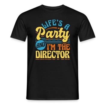 Funny Activity Director Life's A - Männer T-Shirt - Schwarz - Vorne - AI Model Male 178 light (178cm)