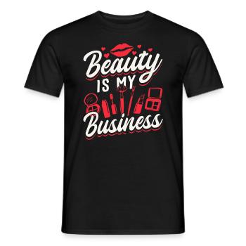 Makeup Artist Beautician & - Männer T-Shirt - Schwarz - Vorne - AI Model Male 178 light (178cm)