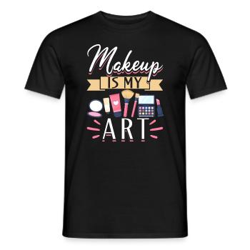 Makeup Artist Beautician & - Männer T-Shirt - Schwarz - Vorne - AI Model Male 178 light (178cm)