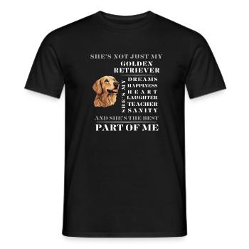 golden retriever dog best part of me - Men's T-Shirt - black - Front - AI Model Male 178 light (178cm)
