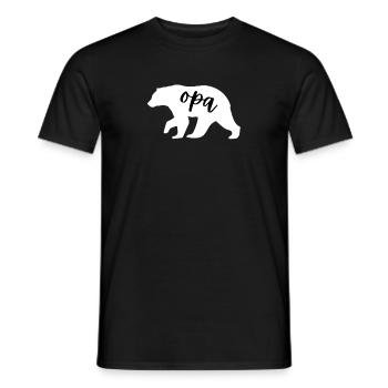 opa bear birthday gift - Men's T-Shirt - black - Front - AI Model Male 178 light (178cm)