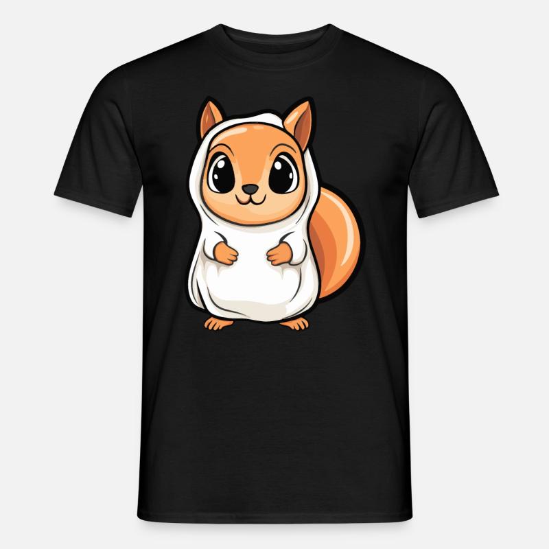 Eichhörnchen Halloween Lustig Geist - Männer T-Shirt - Schwarz