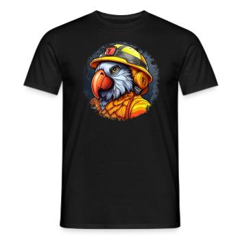 Parrot Fire Brigade - Men's T-Shirt - black - Front - AI Model Male 178 light (178cm)