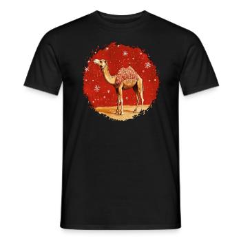 Kamele Christmas - Männer T-Shirt - Schwarz - Vorne - AI Model Male 178 light (178cm)