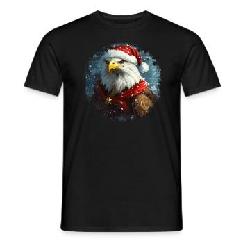 Adler Christmas - Männer T-Shirt - Schwarz - Vorne - AI Model Male 178 light (178cm)