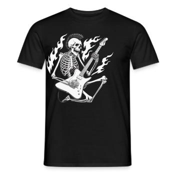 Cool Skeleton Guitariste Guitariste Musicien - T-shirt homme - noir - Devant - AI Model Male 178 light (178cm)