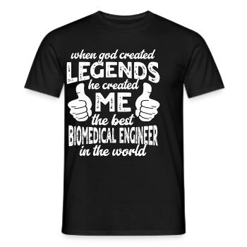 Légende du meilleur ingénieur biomédical - T-shirt homme - noir - Devant - AI Model Male 178 light (178cm)