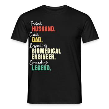 Ingénieur biomédical papa - T-shirt homme - noir - Devant - AI Model Male 178 light (178cm)