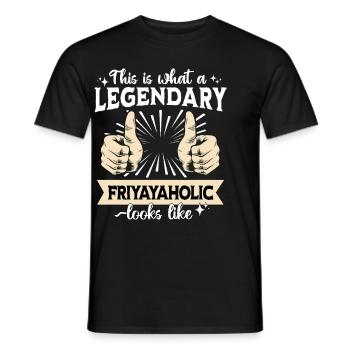 Friyayaholic légendaire - T-shirt homme - noir - Devant - AI Model Male 178 light (178cm)
