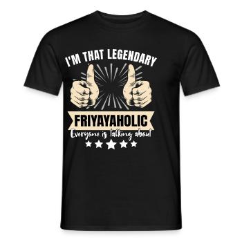 Friyayaholic légendaire - T-shirt homme - noir - Devant - AI Model Male 178 light (178cm)