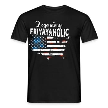 Friyayaholic US - Men's T-Shirt - black - Front - AI Model Male 178 light (178cm)