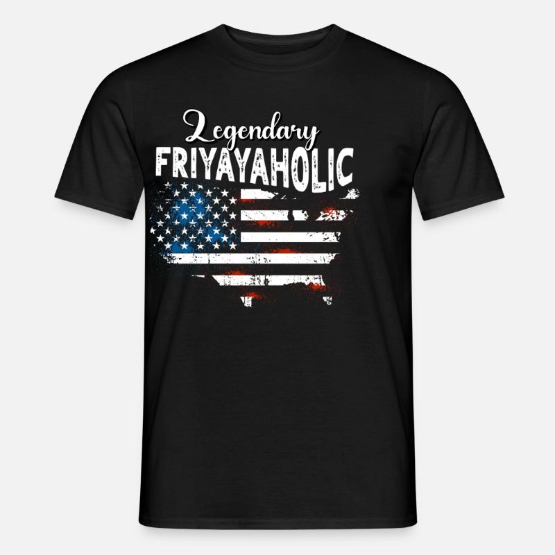 Friyayaholic US - Männer T-Shirt - Schwarz