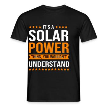 Énergies renouvelables, cellules solaires, photovoltaïque - T-shirt homme - noir - Devant - AI Model Male 178 light (178cm)