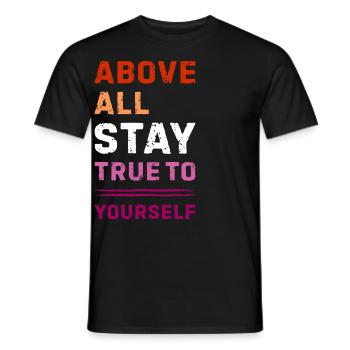 Starker lesbischer Pride in den Farben der Flagge - Männer T-Shirt - Schwarz - Vorne - AI Model Male 178 light (178cm)