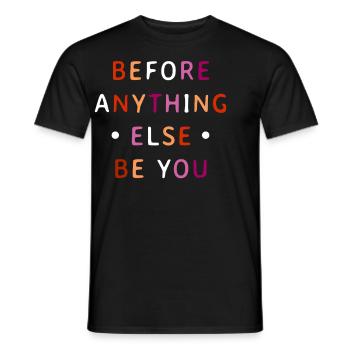 Lesbian Pride Colorful LGBTQ Self Love Statement - Men's T-Shirt - black - Front - AI Model Male 178 light (178cm)